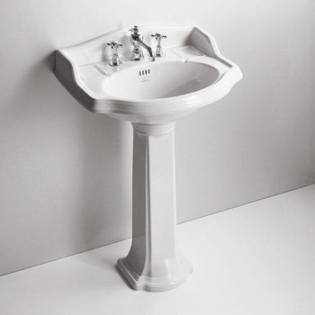 Раковина 59х46 см, 3 отв., цвет: белый