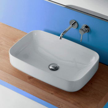 Раковина 60х38 см, без отв., цвет: белый