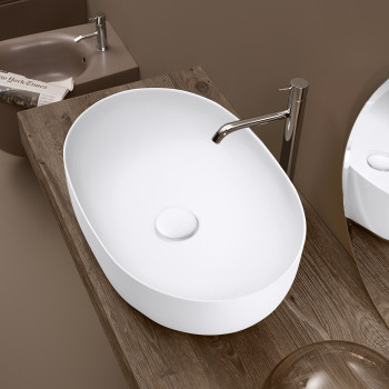 Раковина 60х40 см, без отв., цвет: белый матовый