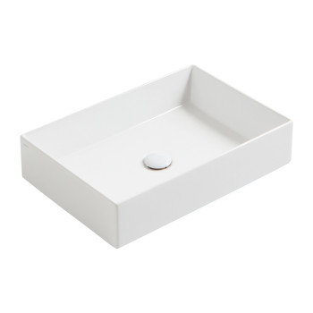 Раковина 60х40 см, без отв., на столешницу, без перелива, цвет: белый