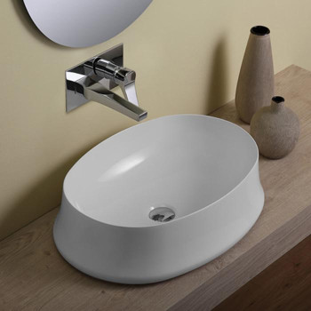 Раковина 60х42 см, без отв., цвет: белый