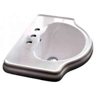 Раковина 62х45.5 см, 3 отв., цвет: белый