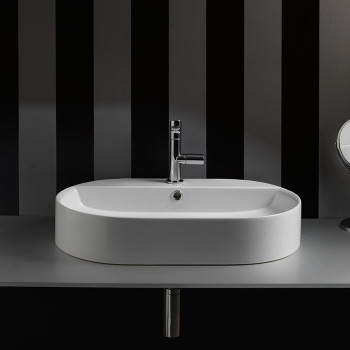 Раковина 65х40 см, 1 отв., цвет: белый