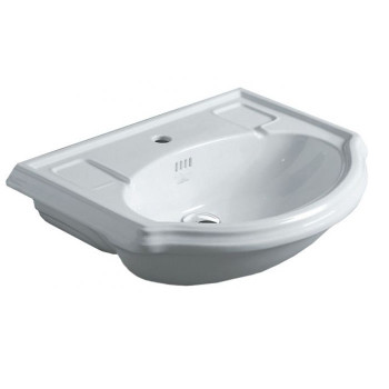 Раковина 67х49 см, 1 отв., цвет: белый