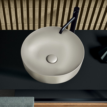 Раковина-чаша 40х15 см, без отв., цвет: Grigio matt