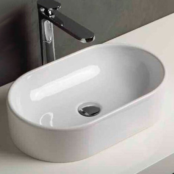 Раковина-чаша 49х30х12 см, без отв., цвет: белый