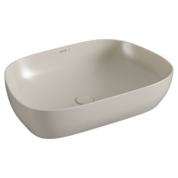 Раковина-чаша Vitra Outline Recycled 7993B066-0016, форма трапеция, 63x42см, б/перелива, матов. тауп