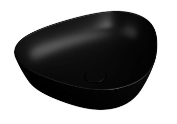 Раковина-чаша Vitra Plural 7812B483-0016, низкая, треугольная 47 cм, цвет Матовый Черный