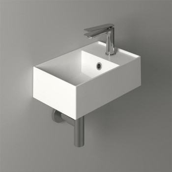 Раковина подвесная 40х27 см, правая , с 1 отв под смеситель,цвет белый