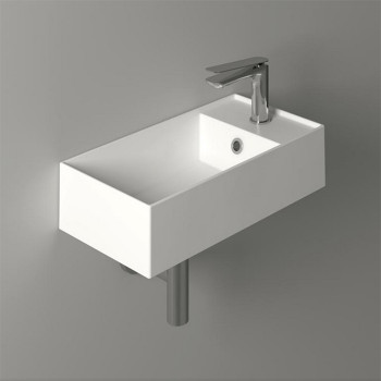 Раковина подвесная 50х27 см, правая , с 1 отв под смеситель,цвет белый