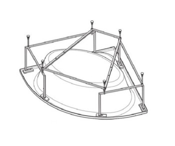 ROCA 7.24F1.8.500.0 Монтажный комплект к акриловой ванне Luna 170x115