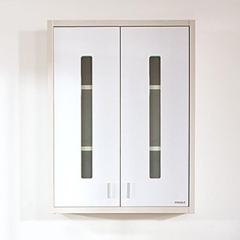 Шкаф навесной Бриклаер БАЛИ 65 см, светлая лиственница/белый