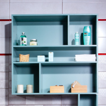 Шкаф навесной открытый Бриклаер КРИСТАЛЛ 90 см, муссон