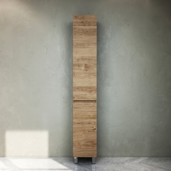 Шкаф-пенал напольный 30 см, правый, светлый дуб