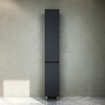 Шкаф-пенал, напольный, правый, 30 см, графит матовый