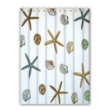 Штора для ванной Haiba HB75061, морские звезды