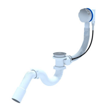 Сифон АНИ для ванны полуавтомат 1 1/2"х40, с гт 40х40/50 и пер. (ЕМ 411)