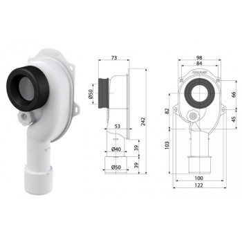 Сифон для писсуара A45C (AlcaPlast)