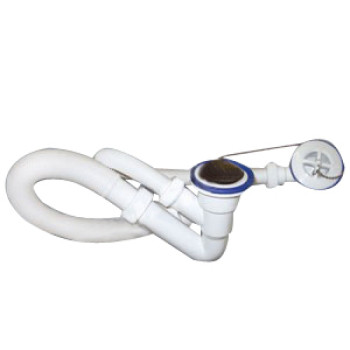 Сифон для ванн ЭЛИТ пласт.вып. 1 1/2 - 40 с пробкой на цеп. (арт.651)