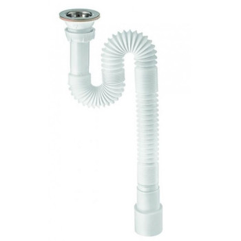 Сифон гофрир. д/умыв. нерж. вып. 1 1/4 -40/50 (800мм.) (30717988)