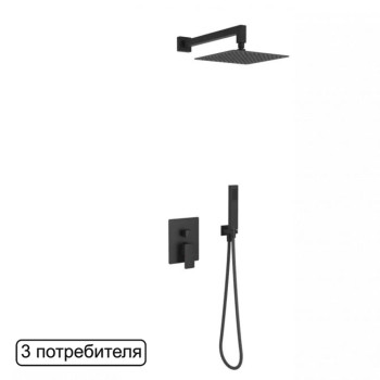 Система для душа скрытого монтажа EXCELLENT Keria AREX.SET.2047BL (черный мат)
