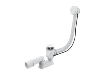 Слив-перелив (полуавтомат, 120 см.) Vega V55R Гл000026276, белый