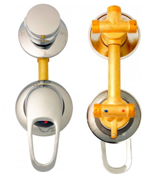 Смеситель 3-х режимный 120 мм в сборе на резьбе 1/2 дюйма