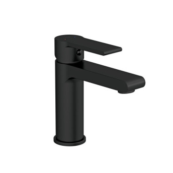 Смеситель CERSANIT BRASKO BLACK (арт. A63107) для умывальника сред. M, клик-клак