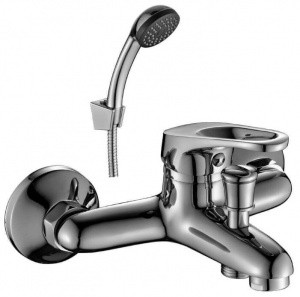 Смеситель Decoroom DR37035 одноручный для ванны с коротким изливом, хром