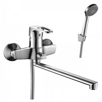 Смеситель Decoroom DR67043 одноручный универсальный с поворотным изливом 300мм, хром