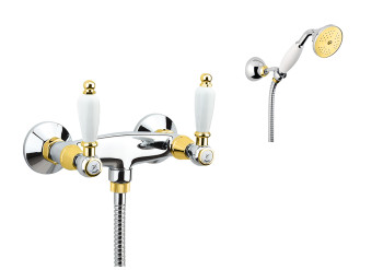 Смеситель для душа Fiore COLONIALE 02CO0602, хром/золото