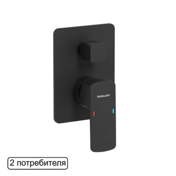 Смеситель для душа скрытого монтажа EXCELLENT Keria AREX.2045BL (черный мат)