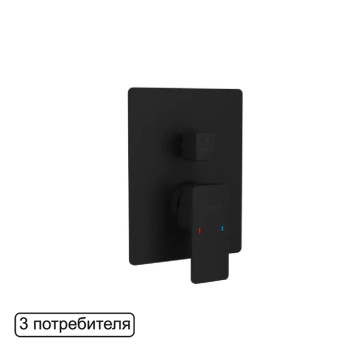 Смеситель для душа скрытого монтажа EXCELLENT Keria AREX.2047BL (черный мат)