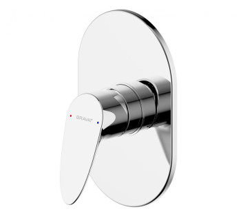 Смеситель для душа встраиваемый на 1 потока Bravat Drop PB84898CP-RUS, хром