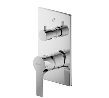 Смеситель для душа встраиваемый на 2 потока Bravat Prolate P69219CP-2-ENG, хром