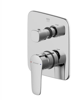 Смеситель для душа встраиваемый на 2 потока Bravat Source PB8173218CP-2-ENG, хром