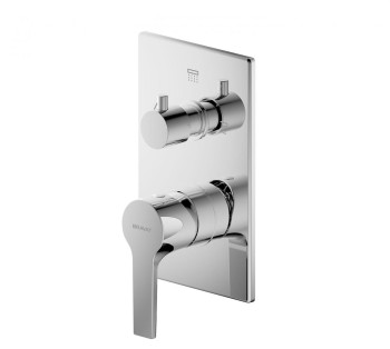 Смеситель для душа встраиваемый на 3 потока Bravat Prolate P69218CP-3-ENG, хром