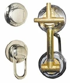 Смеситель для душевой кабины 3-х режимный 100 мм в сборе выводы под хомут