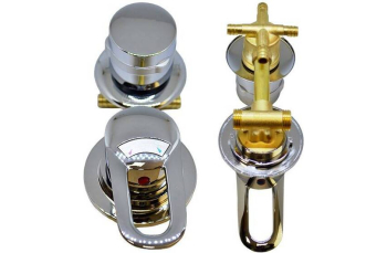 Смеситель для душевой кабины 4-х режимный 100 мм в сборе выводы под хомут