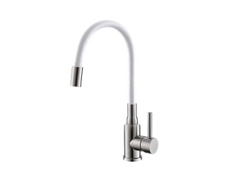 Смеситель для кухни Alveus Flexa White Sat белый