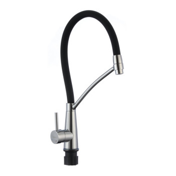 Смеситель для кухни с гибким изливом Fmark FS8255A-01, хром