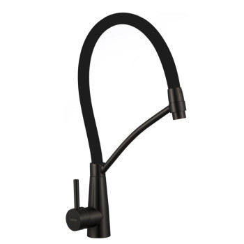 Смеситель для кухни с гибким изливом Fmark FS8255H-01, черный