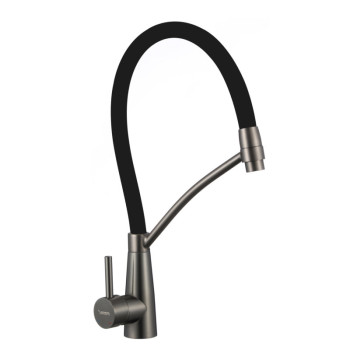 Смеситель для кухни с гибким изливом Fmark FS8255Q-01, графит
