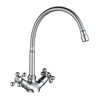 Смеситель для кухни с гибким изливом WesnaArt RASSVET, RAS02-180, хром