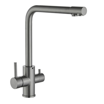 Смеситель для кухни с подключением к фильтру Fmark FS0862Q, графит