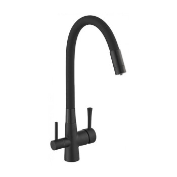 Смеситель для кухни с подключением к фильтру Savol S-L1806H-01, черный