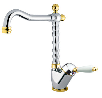 Смеситель для раковины Fiore IMPERIAL 83CO2245, хром/золото