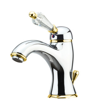 Смеситель для раковины Fiore IMPERIAL-SKY  (SWAROVSKI®) 82CO5221, хром/золото