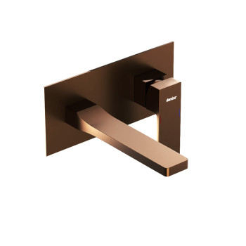 Смеситель для раковины, монтируемый в стену, розовое золото