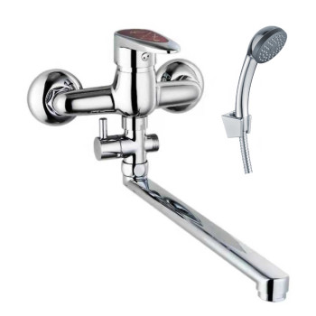 Смеситель для ванны FASHUN A2150RED, хром/красный